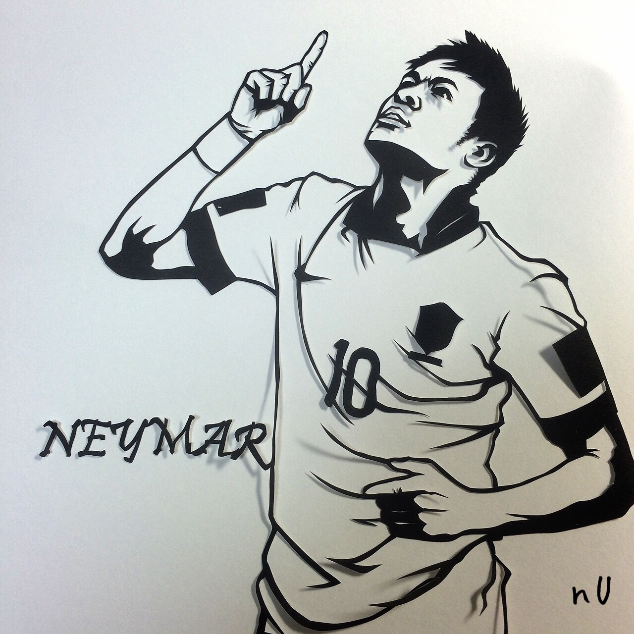 ネイマール Neymar W杯ブラジル代表 Fcバルセロナ 切り絵師 Nu